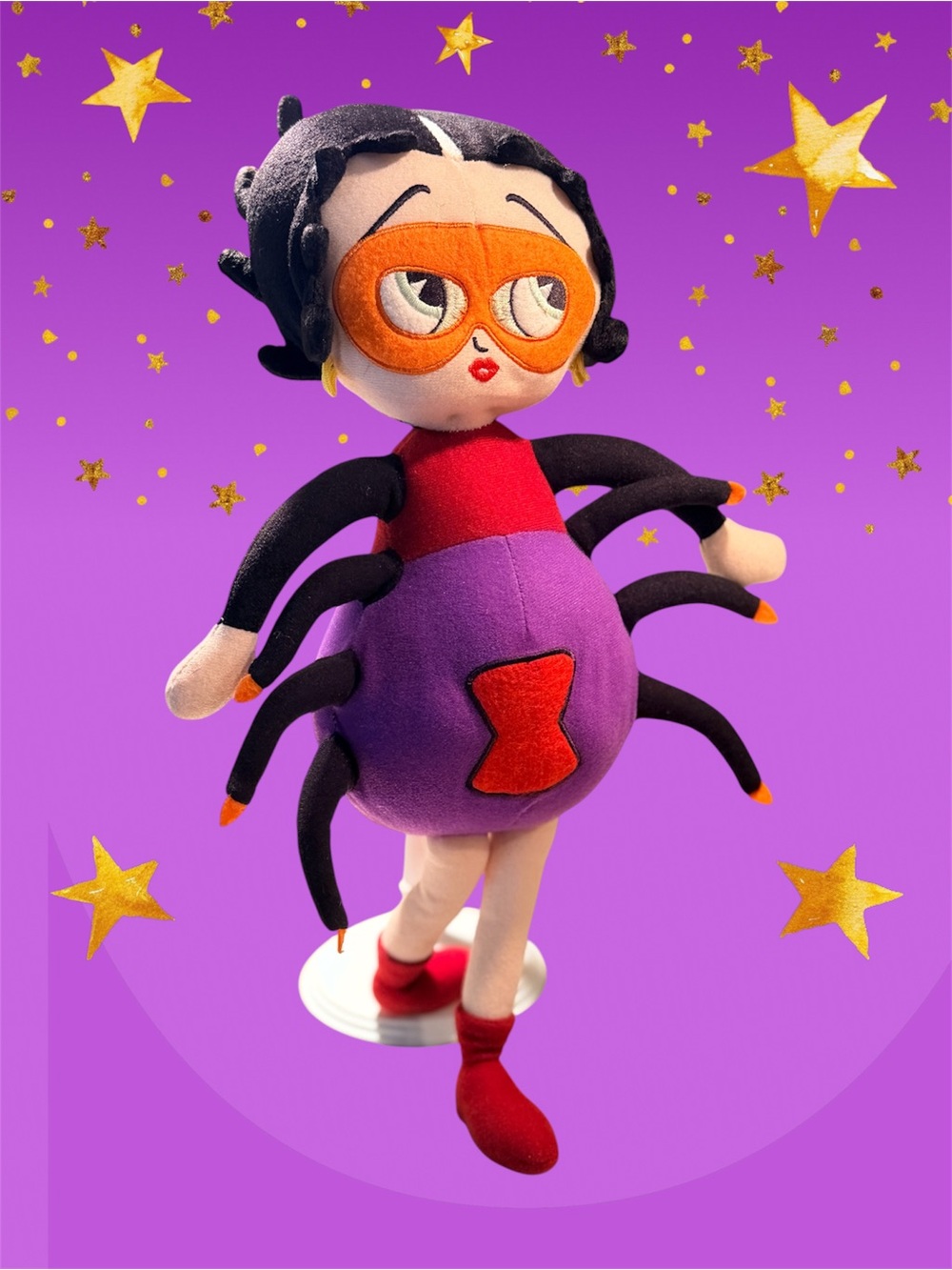 VTG Betty Boop 17" Spider Halloween Rag Doll by Sugarloaf Black Widow Plush!